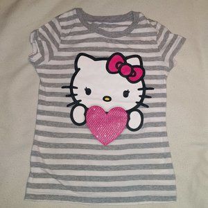 Hello Kitty Striped Girls T-Shirt in size 7 8 M